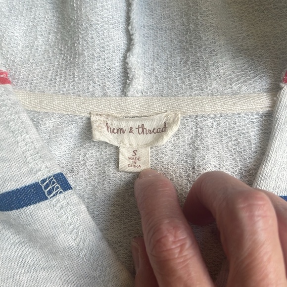 Rainbow Stripe Hoodie Size S - Picture 3 of 5